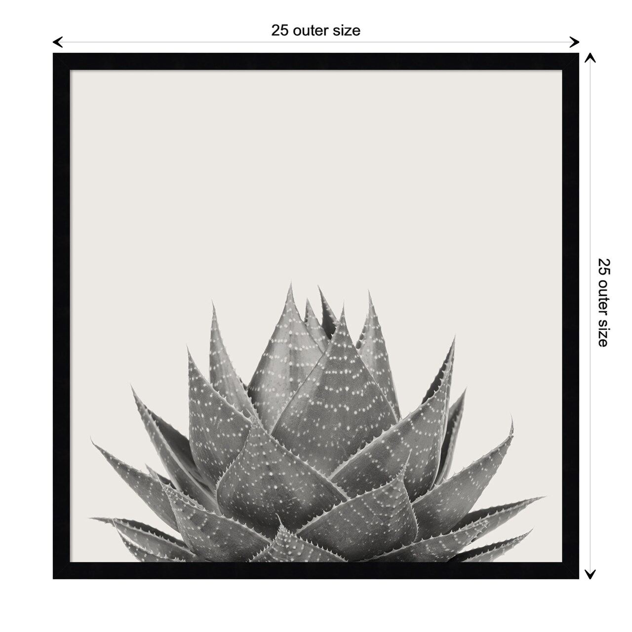 Haze Aloe Succulent by The Creative Bunch Studio Wood Framed Wall Art Print